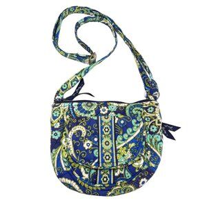 Vera Bradley Lizzy Crossbody Shoulder Bag Rhythm + Blues Retired Print